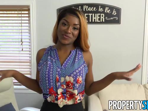 Propertysex - busty agent with amazing natural tits fucking client