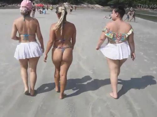 Caiu na internet!!!  flagrei 3 atrizes porno safadas na praia.  sera que elas me deram bola ?  mirella mansur - agatha ludovino