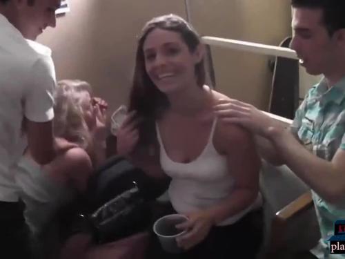 Dorm room party with college teens turns quickly into sex